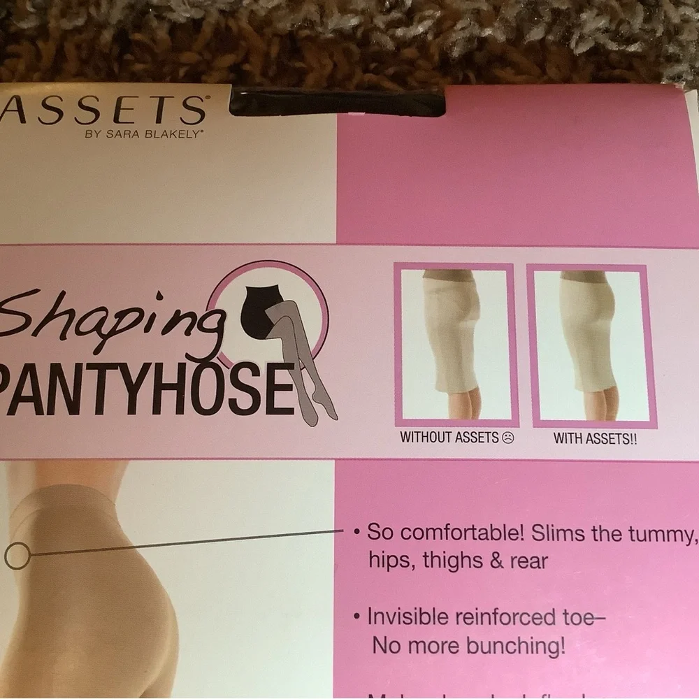 Spanx Assets sheer shaping pantyhose, color black, size: 1
